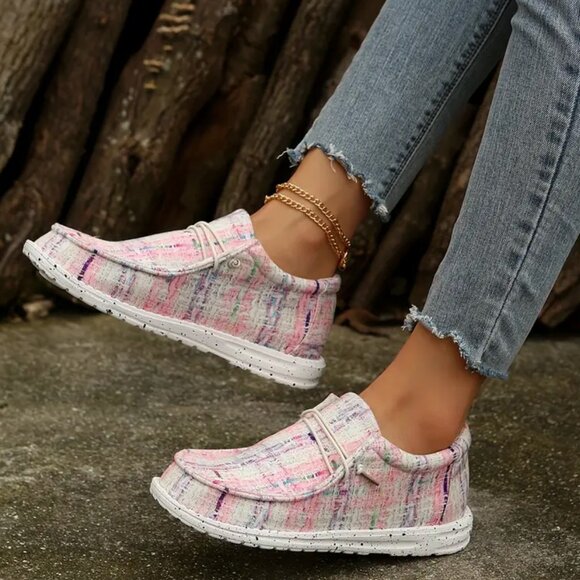 WOMEN: PINK CONFETTI SLIP-ON SHOES - Picture 6 of 15